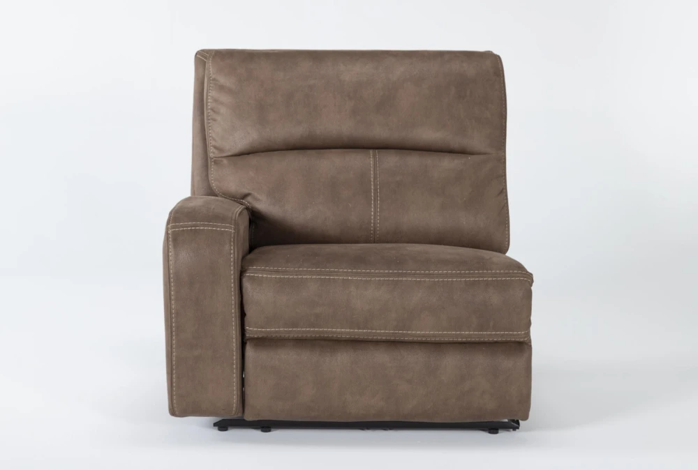 Palmer Brown Power Left Arm Facing Recliner with Power Headrest & USB