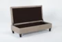 Perch II 58" Leather Large Rectangle Storage Ottoman - Feature