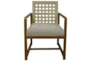 Washed White + Brass Arm Chair - Signature
