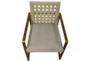 Washed White + Brass Arm Chair - Top
