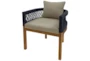 Mahogany + Rope Weaving Lounge Chair - Side