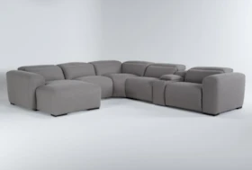 Morro Bay 6 Piece 143" Power Reclining Sectional With Left Arm Facing Chaise 