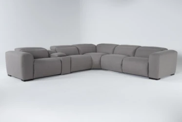 Morro Bay 6 Piece Power Reclining 143" Console Modular Sectional With Power Headrest & Usb