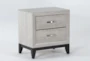 Finley White 25" 2-Drawer Nightstand - Front