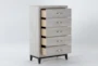 Finley White 5-Drawer Chest - Front