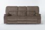 Chadrick Brown 88" Manual Reclining Sofa with Dropdown Console & USB - Signature