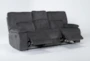Chadrick Grey 88" Manual Reclining Sofa with Dropdown Console & USB - Recline