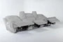 Terence Pebble 5 Piece Power Reclining Home Theater 146" Sectional With Power Headrest & Usb - Recline