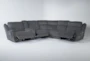Terence Graphite 6 Piece 138" Power Reclining Modular Sectional With Power Headrest & Usb - Recline
