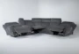 Terence Graphite 138" 6 Piece Power Reclining Modular Sectional with Power Headrest & USB - Recline