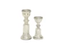 Mercury Glass Candleholders Set Of 2 - Material