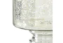 6 Inch Mercury Glass Cylinder Pedestal Vase - Detail