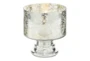 6 Inch Mercury Glass Cylinder Pedestal Vase - Signature
