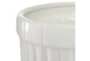 26 Inch White Ceramic Urn Vase With Lid - Detail