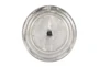 Round Layered Rim Wall Clock - Silver - Back