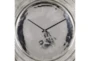 Round Layered Rim Wall Clock - Silver - Detail