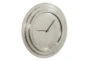 Round Layered Rim Wall Clock - Silver - Material
