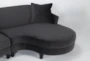 Getty Velvet 2 Piece 116" Sectional Right Arm Facing Chaise - Detail