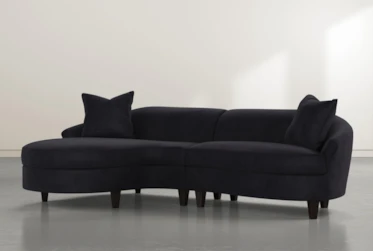 Getty Velvet 2 Piece 116" Sectional Left Arm Facing Chaise