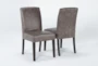 Garten Taupe Dining Side Chair With Espresso Finish Set Of 2 - Side