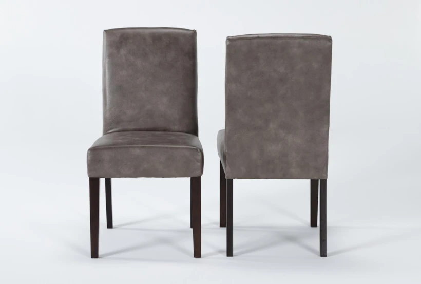 Garten Taupe Dining Side Chair With Espresso Finish Set Of 2 - 360