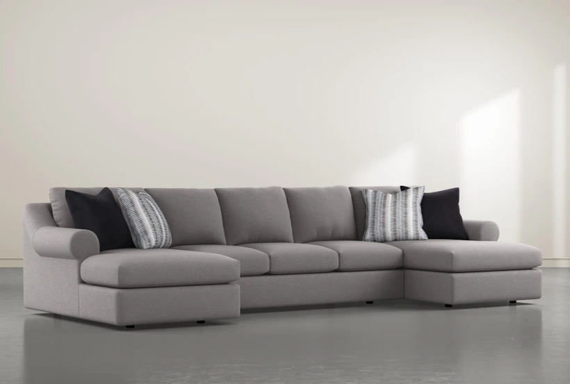 Bryden Chenille 3 Piece 166" Sectional With Double Chaise - 360