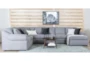 Bryden Chenille 3 Piece 163" Sectional With Left Arm Facing Chaise - Room