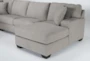 Bryton Jute 3 Piece 141" Sectional With Right Arm Facing Chaise - Detail
