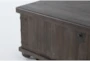 Wakota Lift-Top Trunk Coffee Table With Wheels - Detail