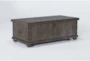 Wakota Lift-Top Trunk Coffee Table With Wheels - Side