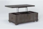 Wakota Lift-Top Trunk Coffee Table With Wheels - Side