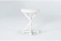 Presby White Round Accent Table - Side