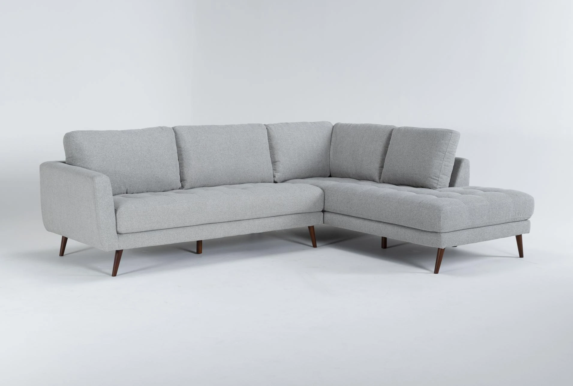 Ginger Grey 2 Piece 110" Sectional With Right Arm Facing