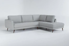 Ginger Grey 2 Piece 110" Sectional With Right Arm Facing Chaise