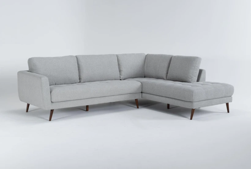 Ginger Grey 2 Piece 110" Sectional with Right Arm Facing Corner Chaise - 360