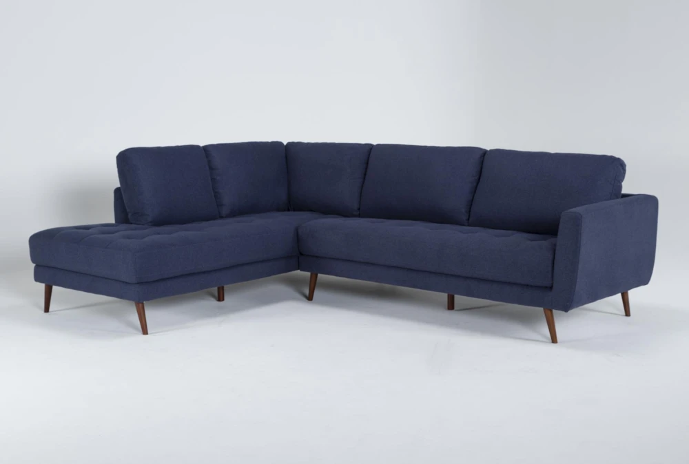 Ginger Denim 2 Piece 110" Sectional With Left Arm Facing Corner Chaise