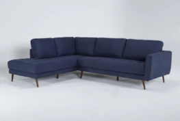 Ginger Denim 2 Piece 110" Sectional With Left Arm Facing Chaise