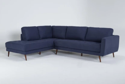 Ginger Denim 2 Piece 110" Sectional With Left Arm Facing Chaise