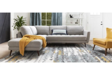 Ginger Grey 2 Piece 110" Sectional With Left Arm Facing Corner Chaise