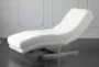 White Faux Fur Tufted Chaise Lounge - Signature