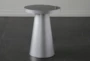 Smoke Glass + Silver End Table - Front