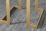 Black Oak + Gold Accent Table - Detail