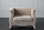 Cream Fully Upholstered Accent Chair - Front