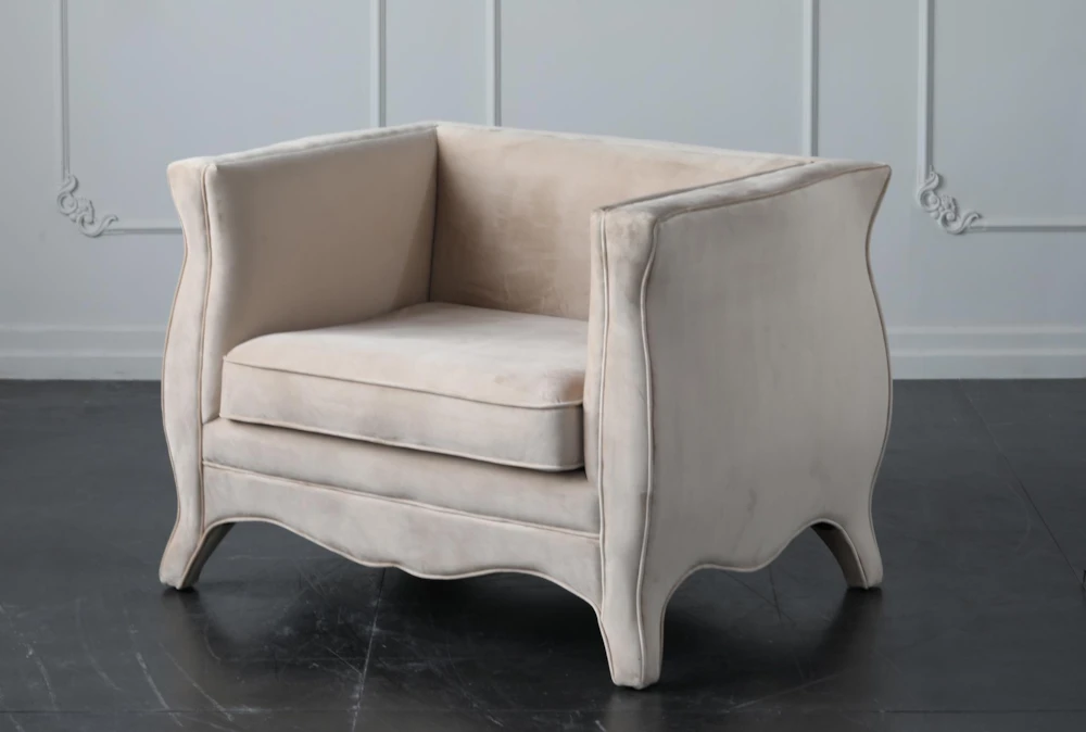 Cream Fully Upholstered Accent Chair