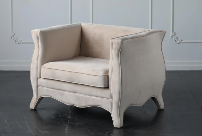 Cream Fully Upholstered Accent Chair - 360