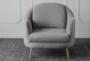 Grey Chair with Stainless Steel Legs - Front