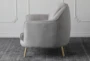Grey Chair with Stainless Steel Legs - Side