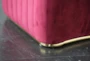 Red + Shiny Gold Ottoman - Detail