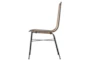 Natural Wicker + Black Dining Side Chair - Side