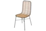 Natural Wicker + Black Dining Side Chair - Signature